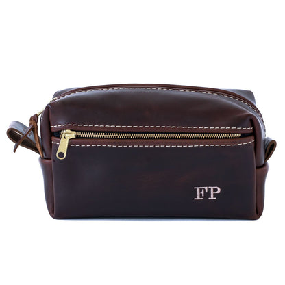 Double Zipper Toiletry Bag by Lifetime Leather Co