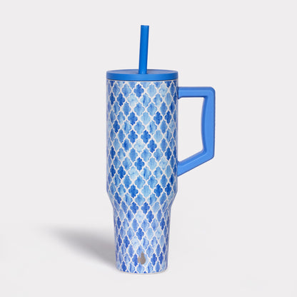 Commuter 40oz Tumbler - Blue Tile