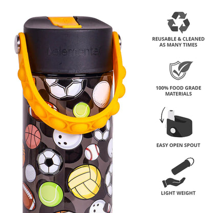 Elemental Splash 18oz Pop Bottle 2 Pack - Construction and Sports Ball