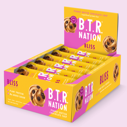 Peanut Butter Chocolate Chip BLISS (12 Count) 🥜 by B.T.R. Bar