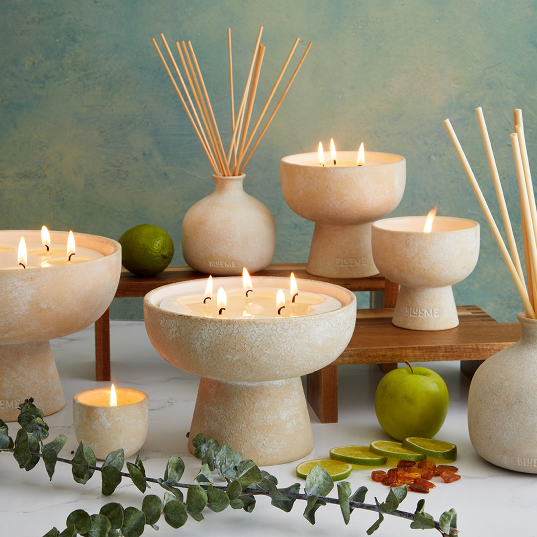 Focus - Ceramic Refillable Candle - Eucalyptus & Lime