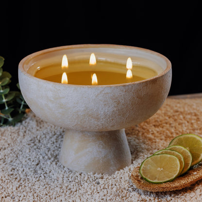 Focus - Ceramic Refillable Candle - Eucalyptus & Lime