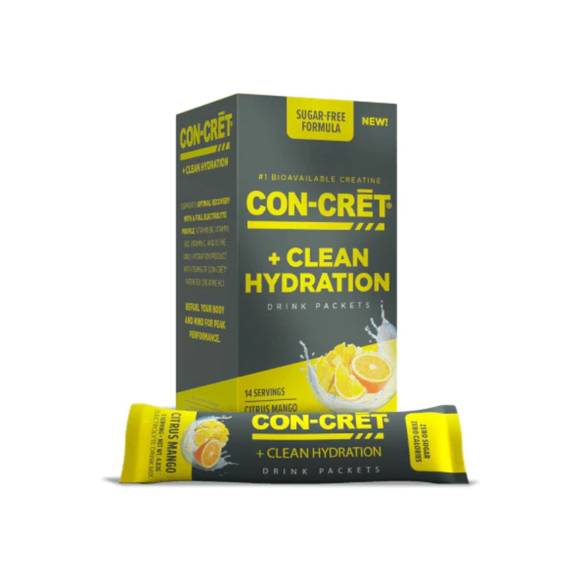 Con-Cret + Clean Hydration Full Electrolyte Profile Plus Vitamins and Creatine HCl Performance Hydration