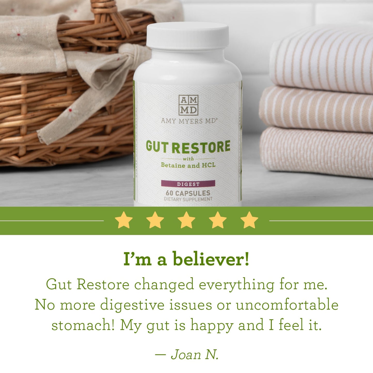 Gut Restore with Betaine and HCL by Amy Myers MD