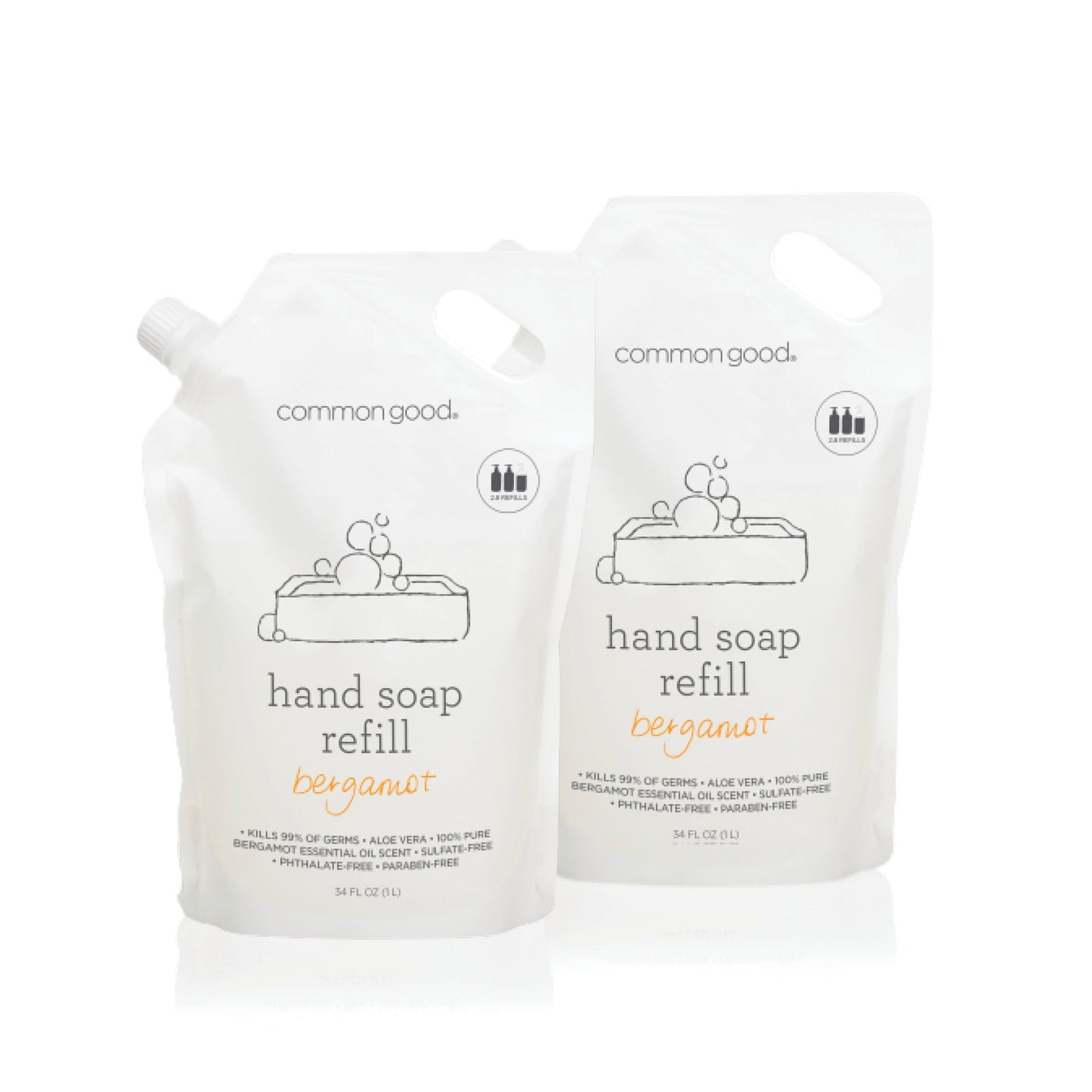 Hand Soap Refill Pouch, 34 Fl Oz