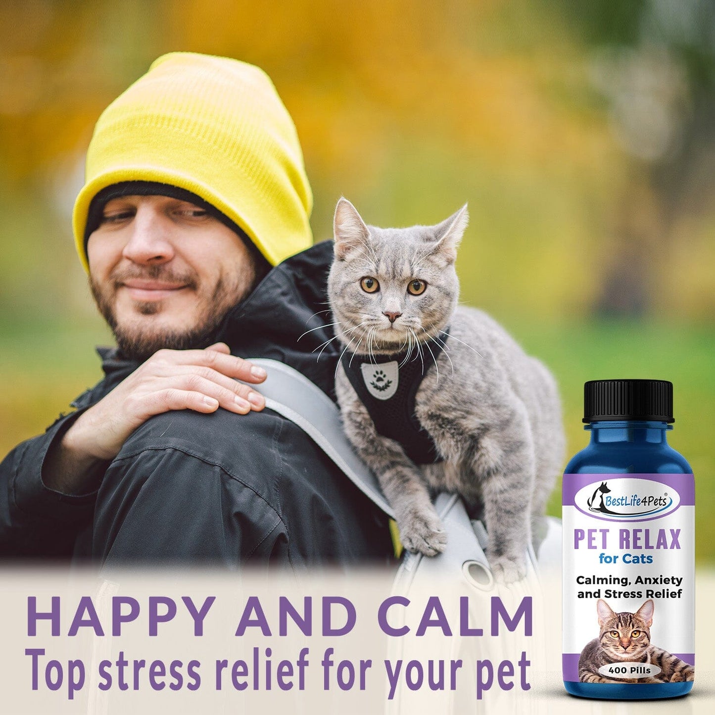 Pet Relax Anxiety and Stress Relief for Cats by BestLife4Pets