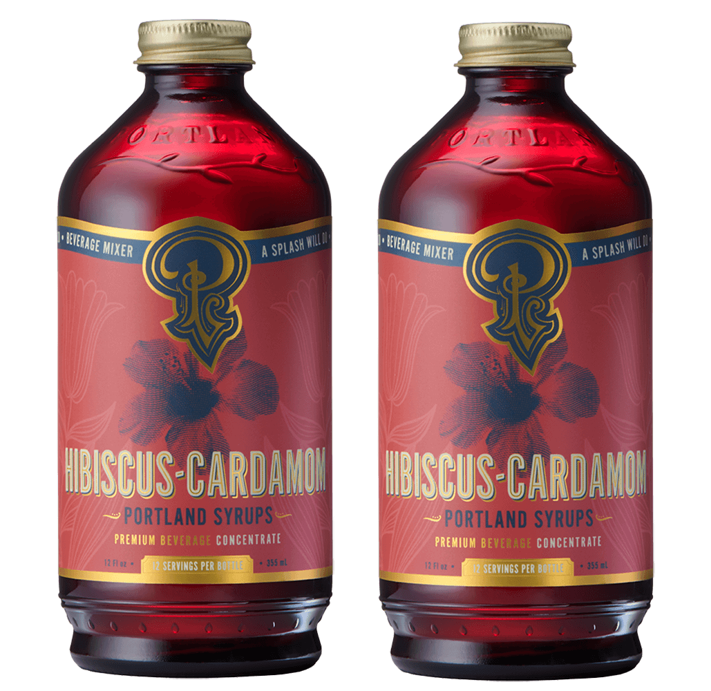 Hibiscus Cardamom Syrup two-pack by Portland Syrups