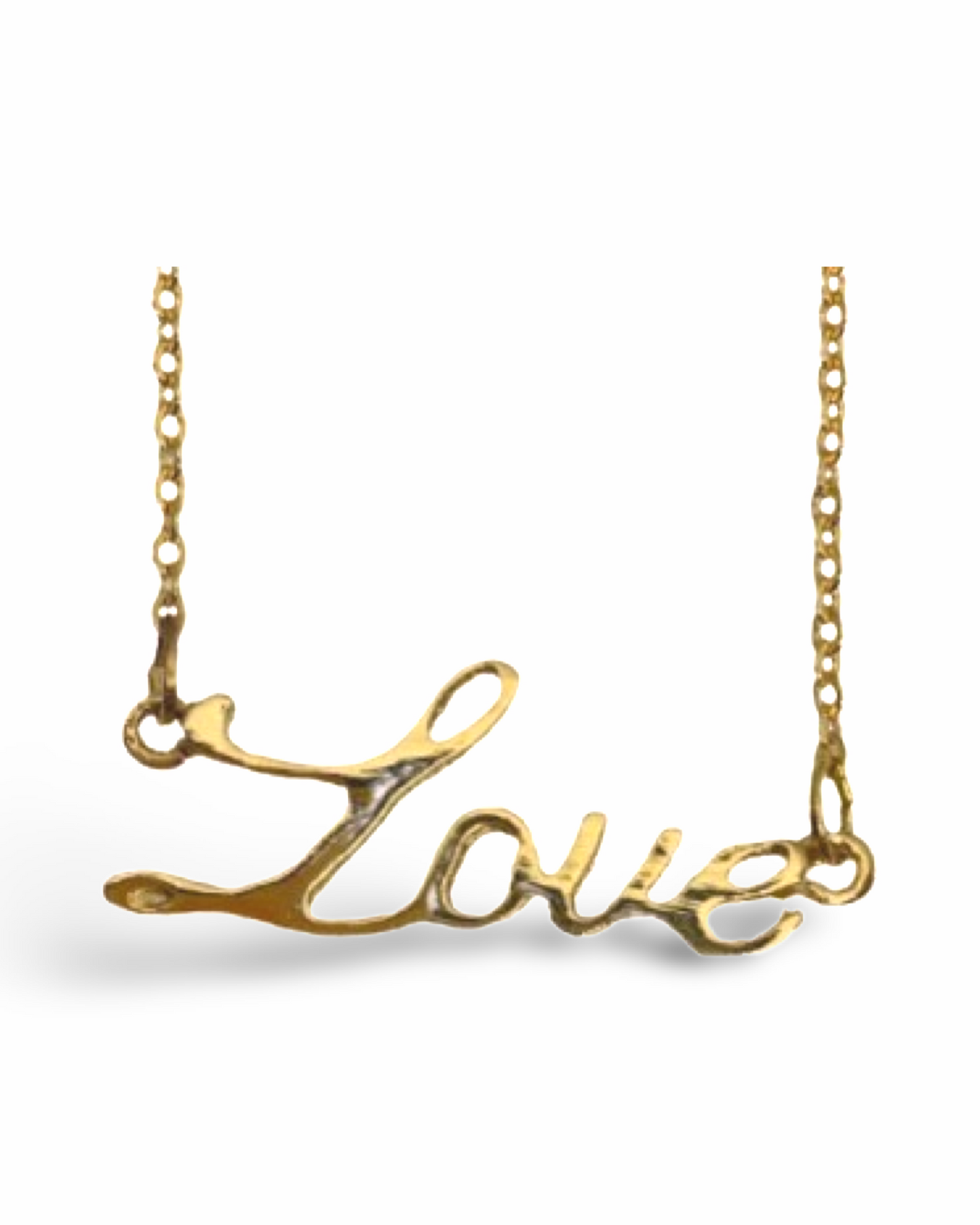 Love Script Necklace by The Urban Charm