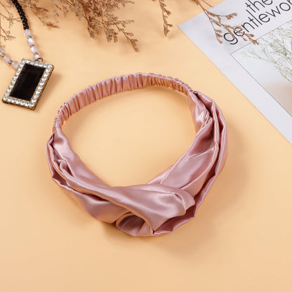 Twist Style Silk Headband with Elastic Band