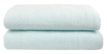 Diamond Jacquard Towels, Bath Sheet - 2 Pack, Spearmint by The Everplush Company