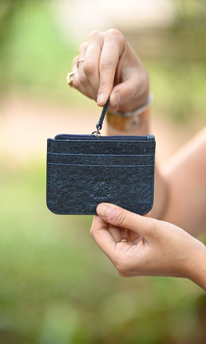 Natural Blue Card Holder by Zenkindstore