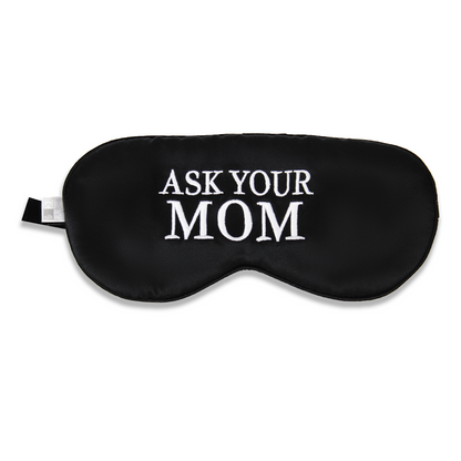 Embroidered Beauty Silk Eye Mask with Velvet Band