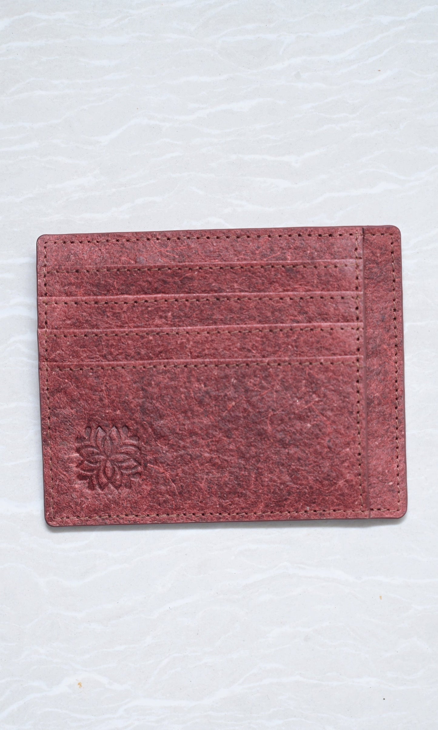 Natural Red Card Holder by Zenkindstore