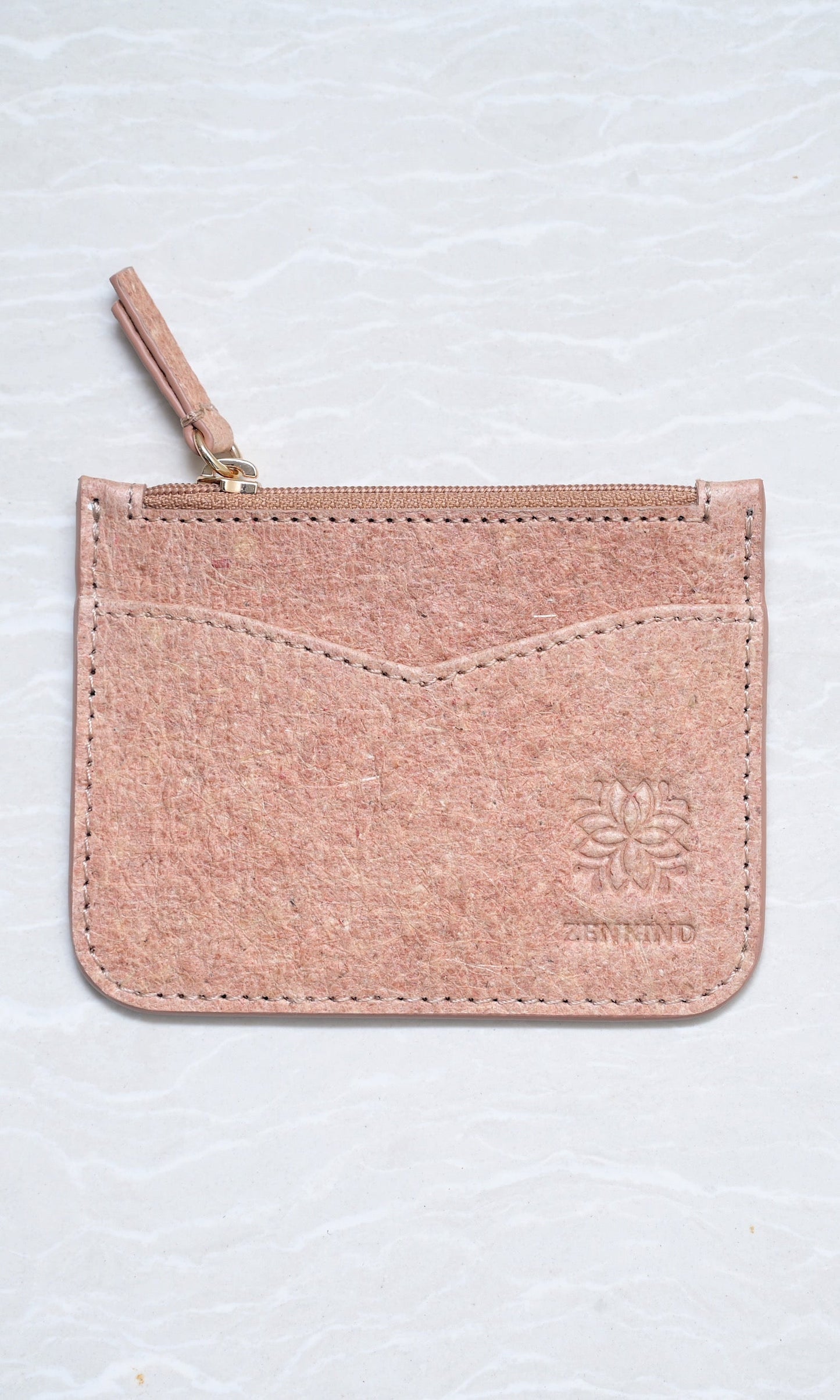 Natural Pink Card Holder by Zenkindstore