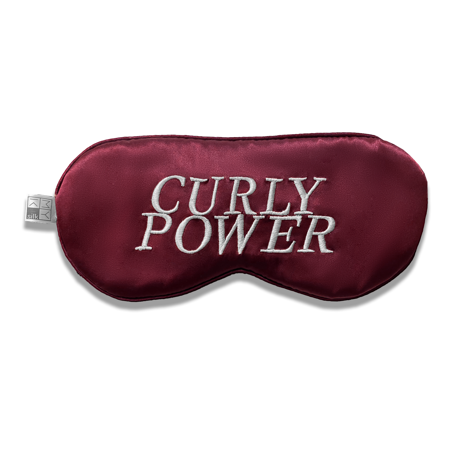 Embroidered Beauty Silk Eye Mask with Velvet Band