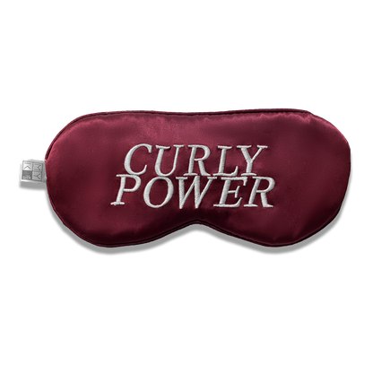 Embroidered Beauty Silk Eye Mask with Velvet Band