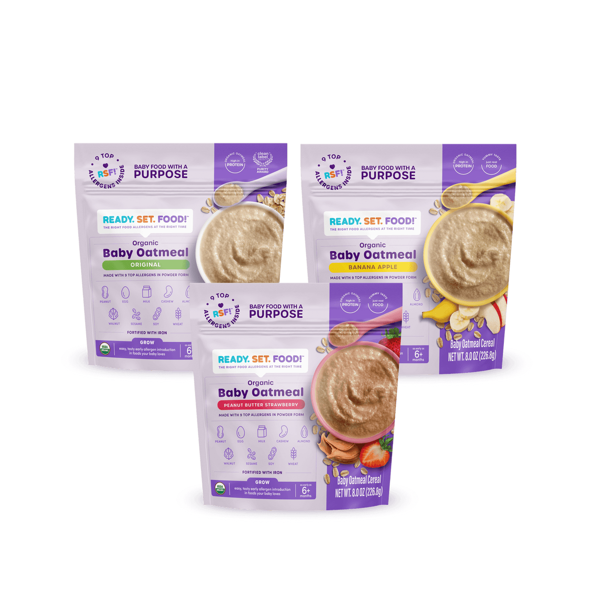 Organic Baby Oatmeal - Variety Packs