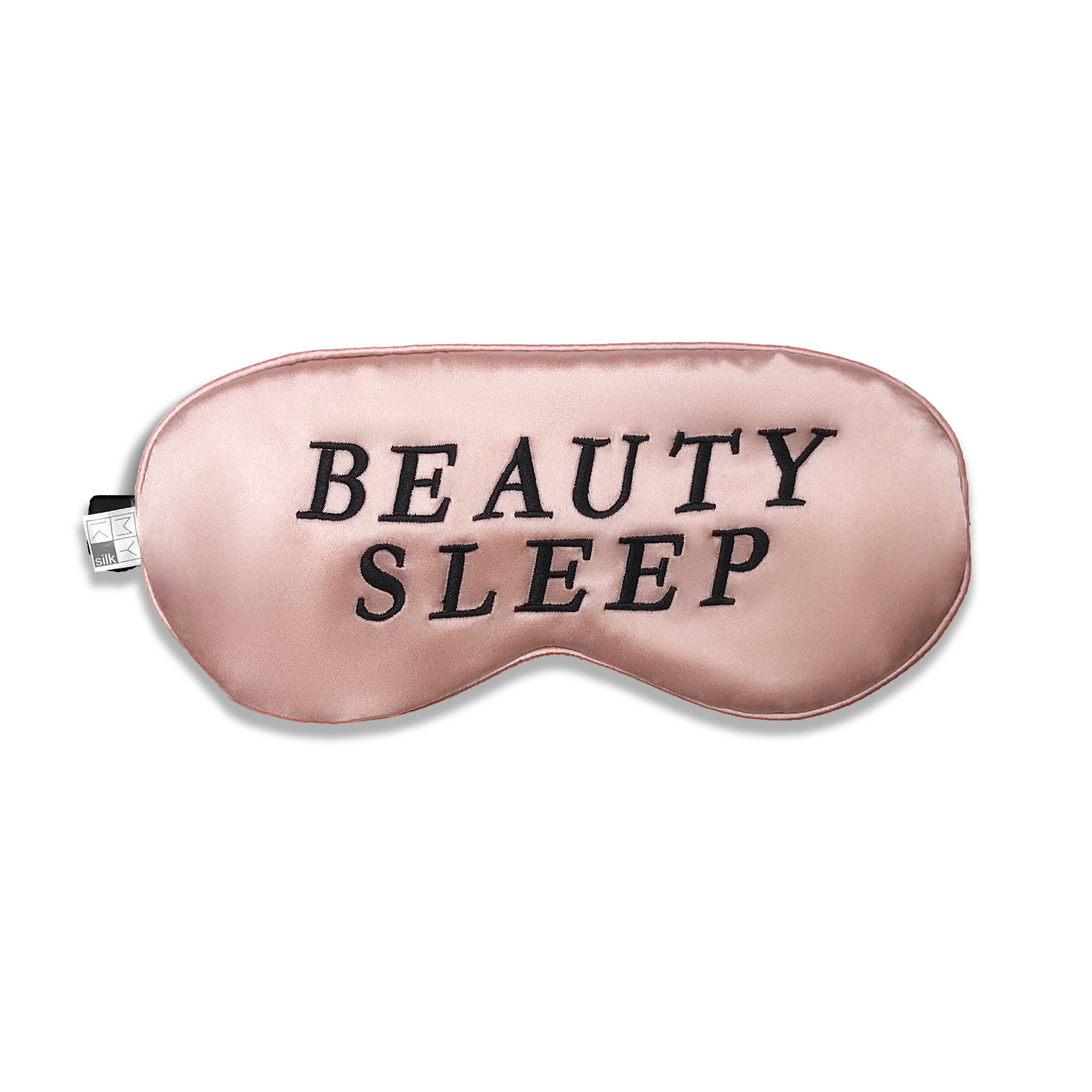 Embroidered Beauty Silk Eye Mask with Velvet Band