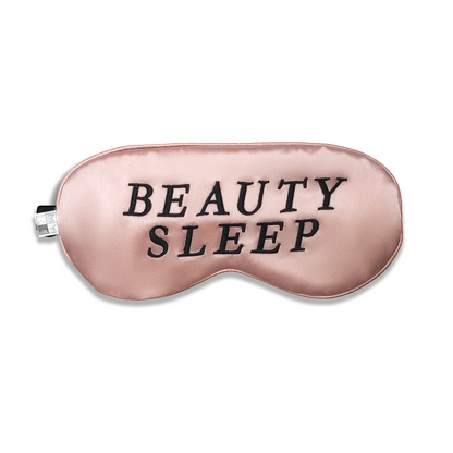 Embroidered Beauty Silk Eye Mask with Velvet Band