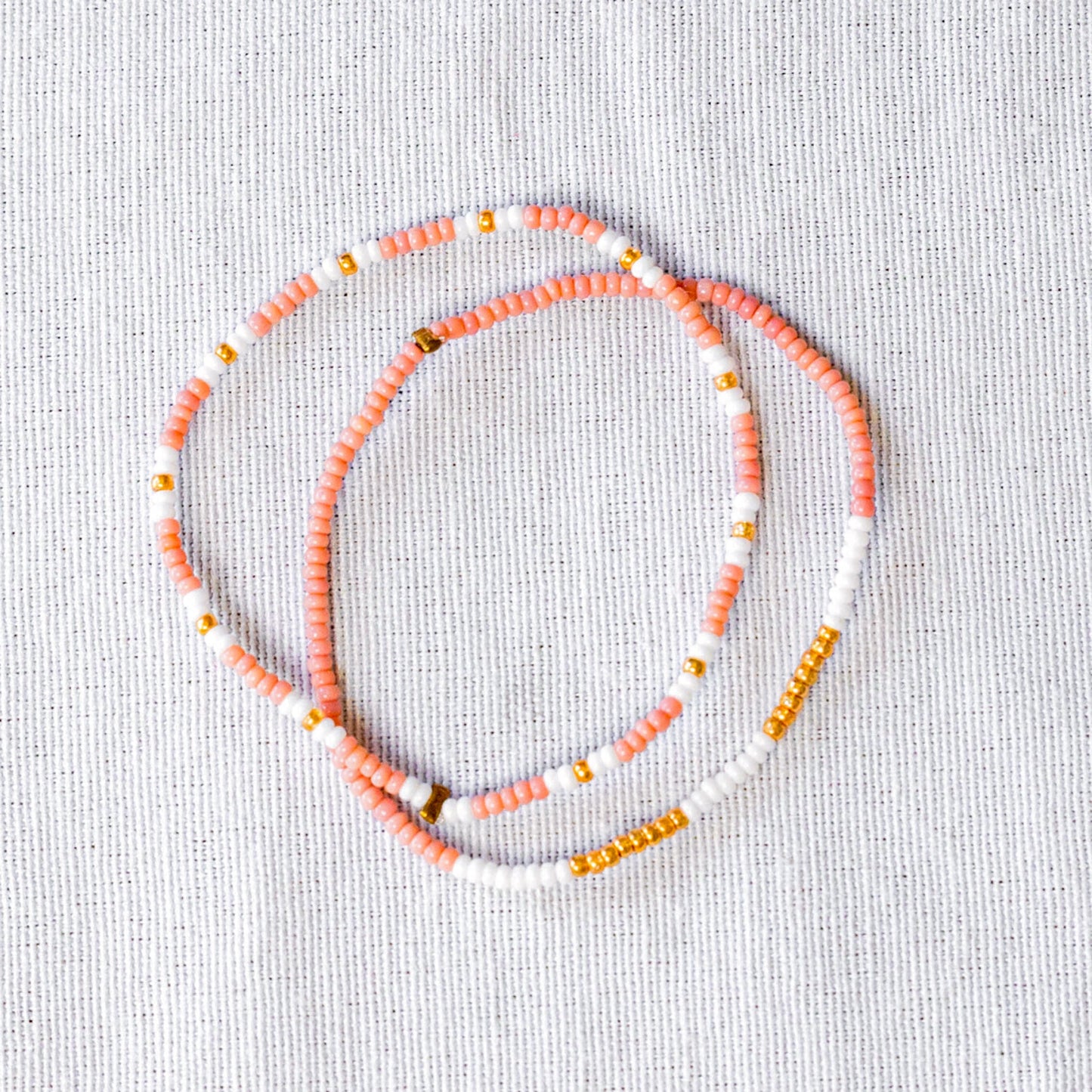 Simple Seed Bead Bracelets - Set of 2 by Upavim Crafts