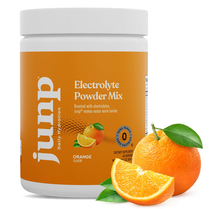 JUNP Electrolytes Powder No Sugar No Carbs – Sweet Tangy Citrus Orange Drink Mix - Potassium & Salt Electrolyte Hydration Powder Zero Calorie Sugar Free Electrolyte Powder, Keto Friendly, 90 Servings