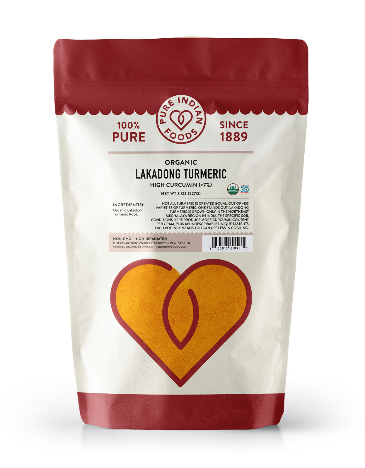 Lakadong Turmeric (High Curcumin >7%), Certified Organic