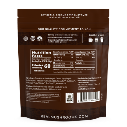 Mushroom Hot Chocolate Mix by Real Mushrooms