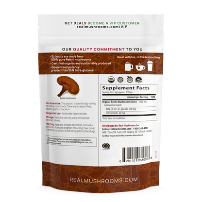 Organic Reishi Mushroom Powder – Bulk Extract by Real Mushrooms