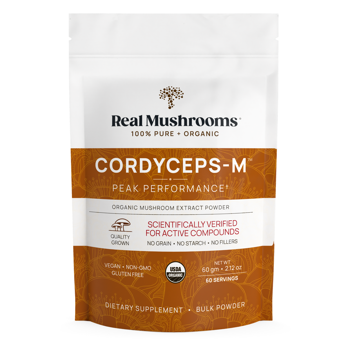 Organic Cordyceps Mushroom Extract Powder – Bulk Supplement by Real Mushrooms