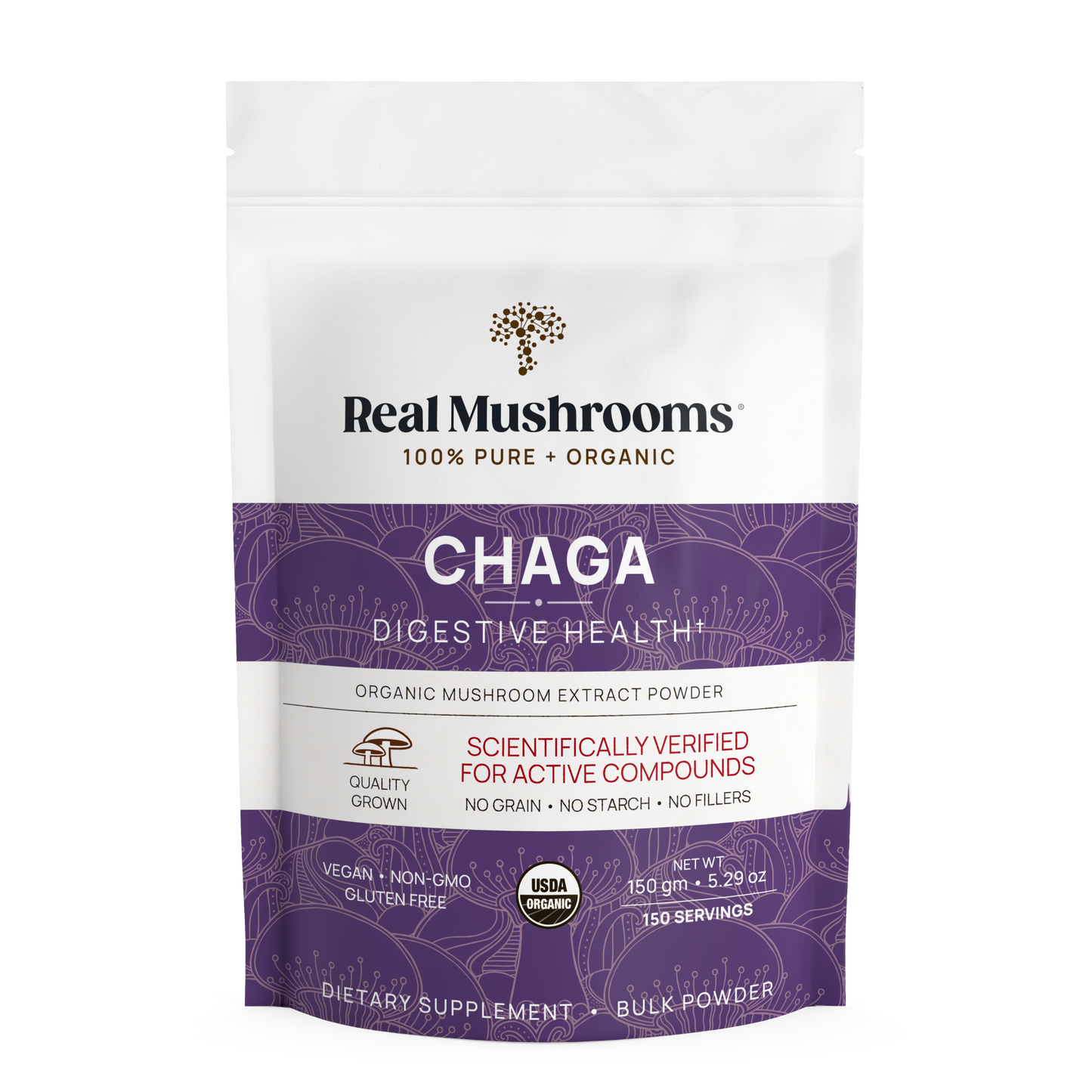 Organic Chaga Extract Powder by Real Mushrooms