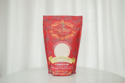 Mom Bomb Pink Himalayan Bath Soaks 3lb with Melon and Cedarwood scents