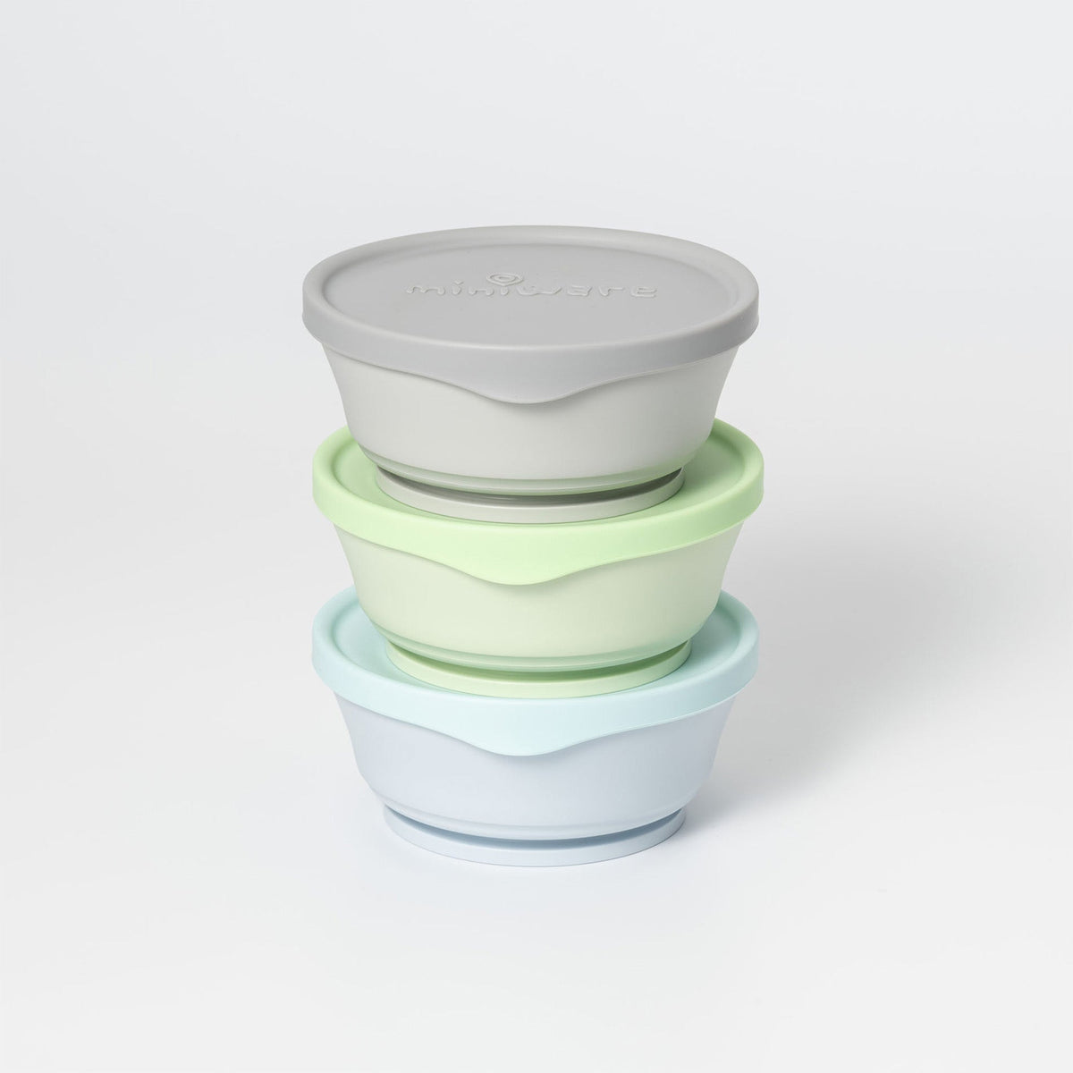 Start Solids: Bowls and Lids 3-Pack - Solid Hipster by Miniware