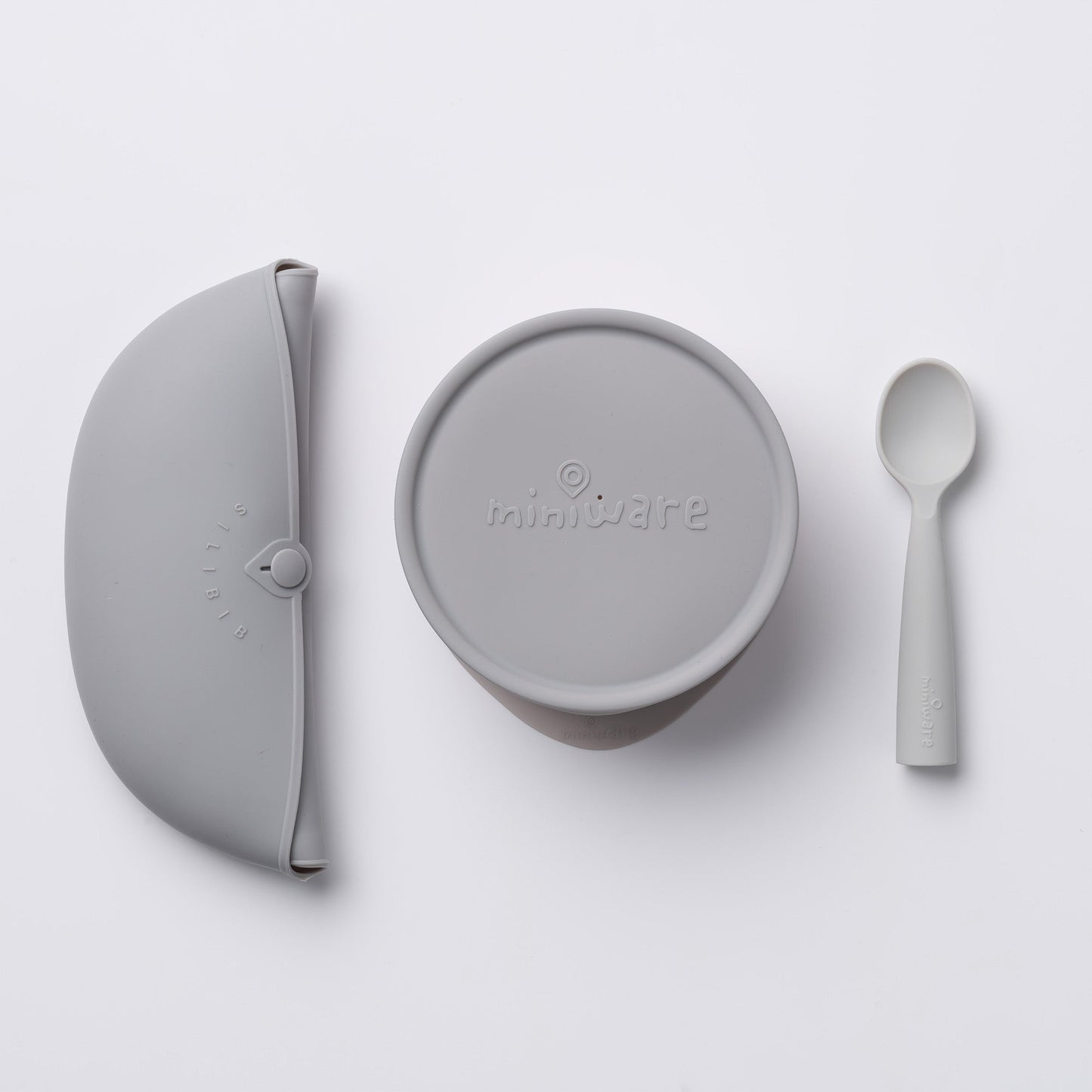 First Bites Deluxe Self-Feeding Set - Dove Grey by Miniware