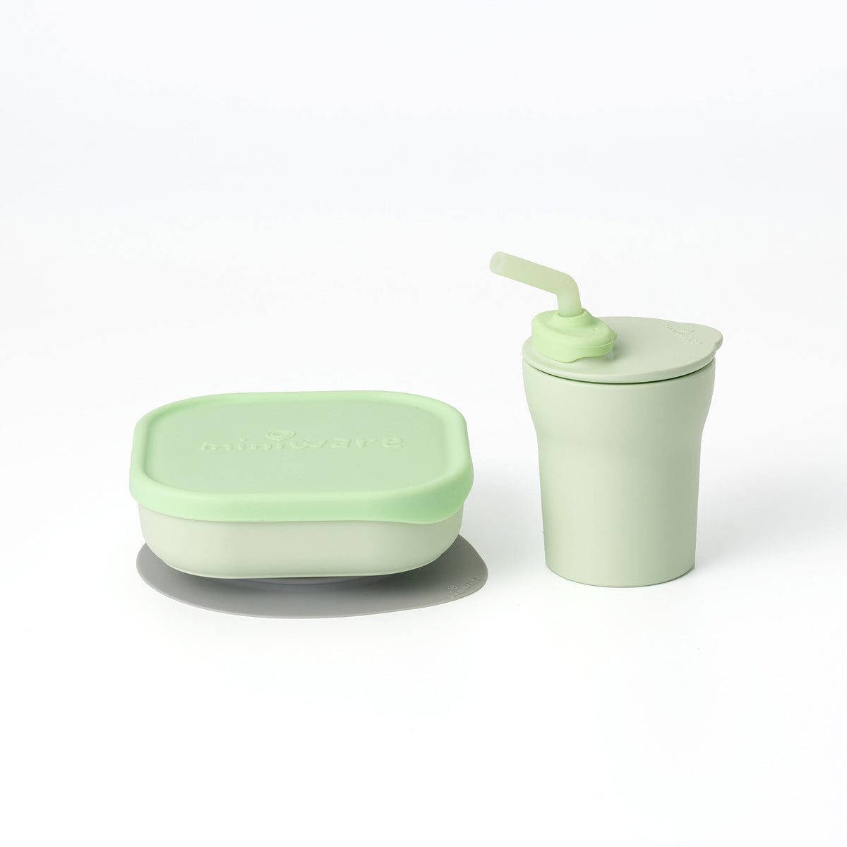 Sip & Snack: All Stages Cup and Bowl Set - Key Lime by Miniware