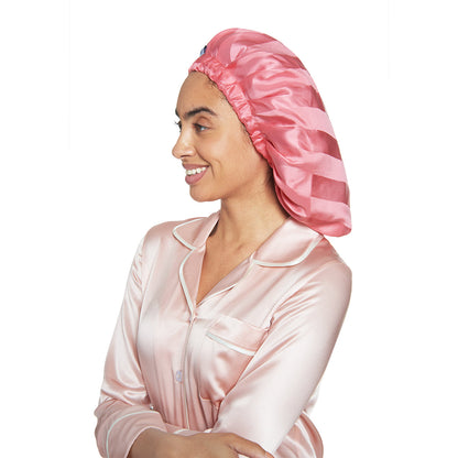 Silk Night Sleeping Cap Bonnet with Comfort Elastic Band