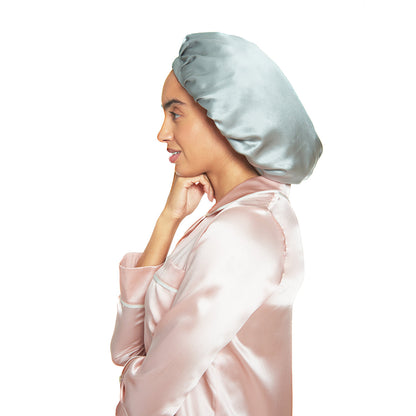 Silk Night Sleeping Cap Bonnet with Comfort Elastic Band