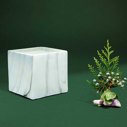 White Marble Cube Candle 30oz (Clearance)