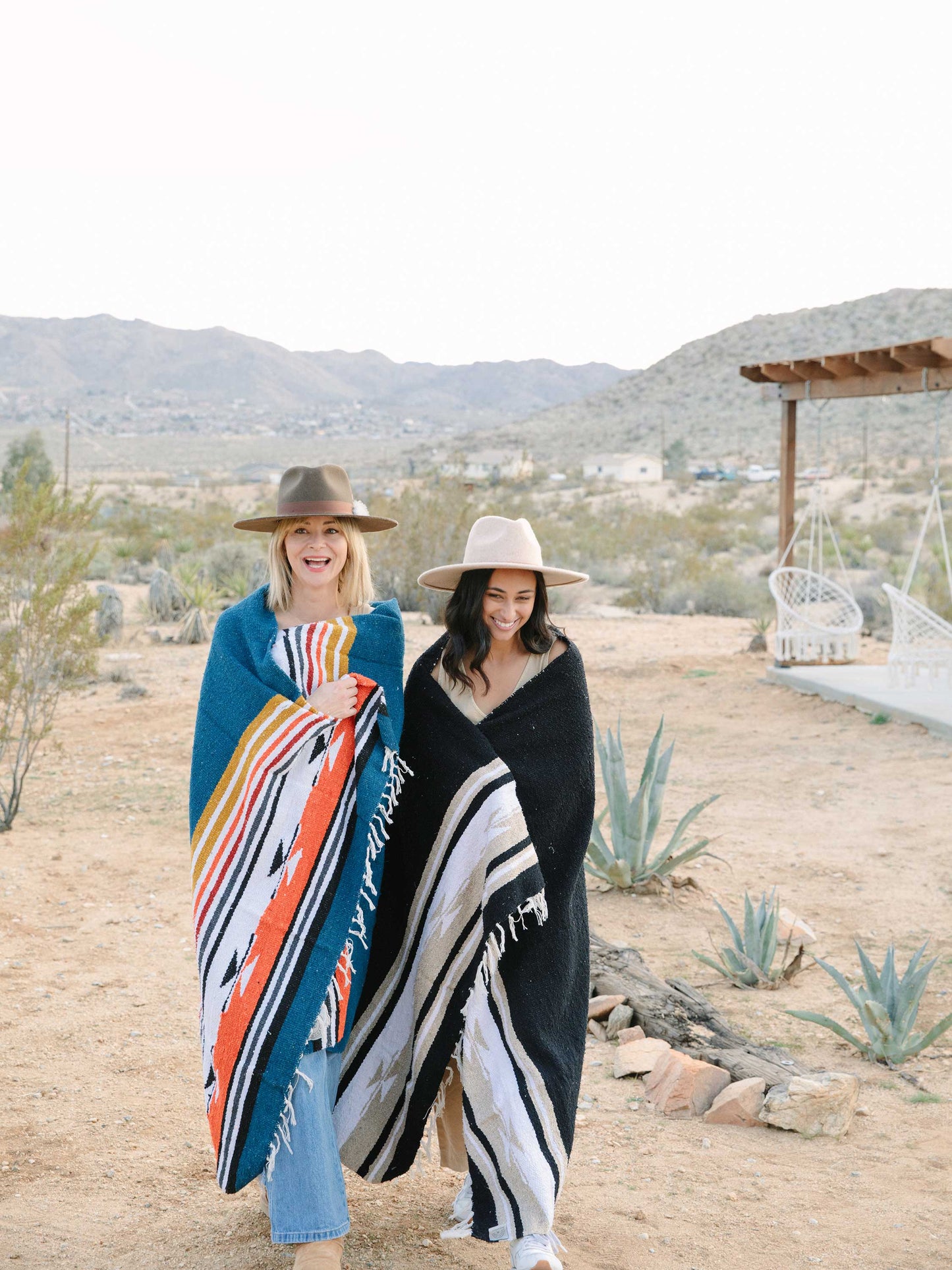 Black Baja Mexican Blanket by Laguna Beach Textile Company