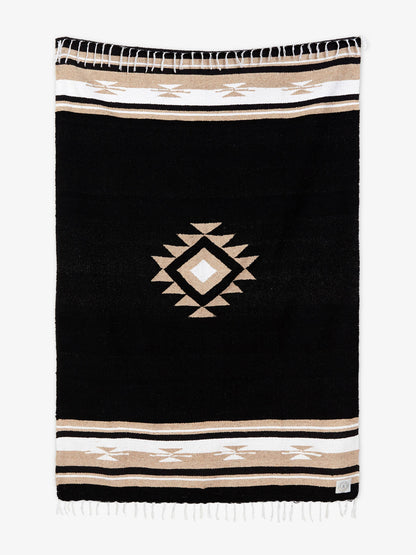 Black Baja Mexican Blanket by Laguna Beach Textile Company