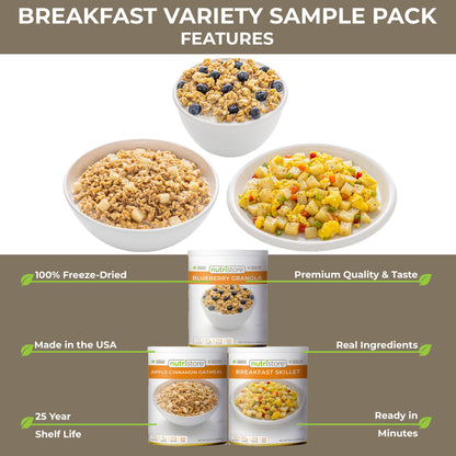 Breakfast Variety Sample Pack by Nutristore