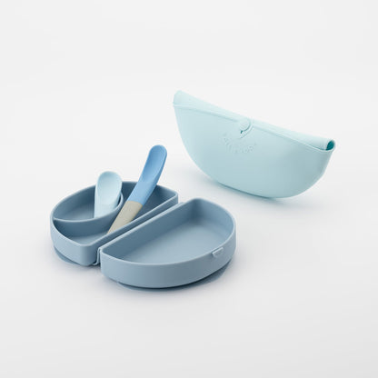 Sili Mini Go: Silicone Travel Meal Set - Blue Banana by Miniware