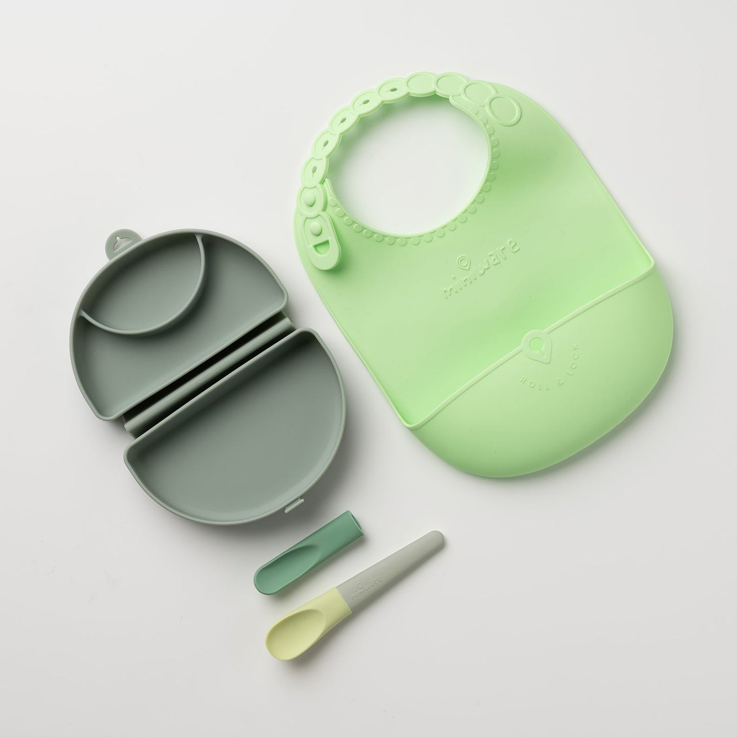 Sili Mini Go: Silicone Travel Meal Set - Green Energy by Miniware