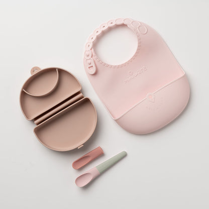 Sili Mini Go: Silicone Travel Meal Set - Pink Antioxidant by Miniware