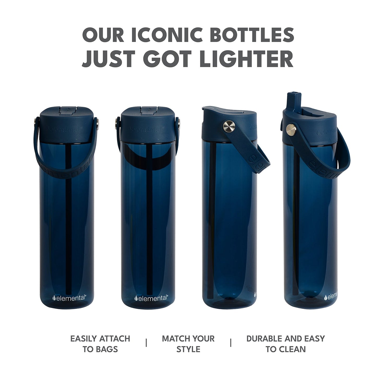 26 oz Tritan Plastic Water Bottle - Navy