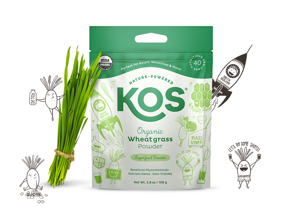 Organic Wheatgrass Powder - 40 servings by KOS.com