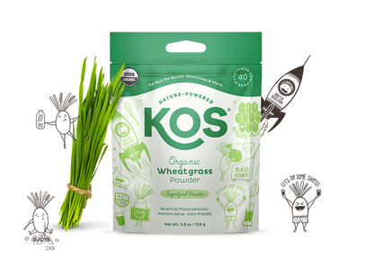 Organic Wheatgrass Powder - 40 servings by KOS.com