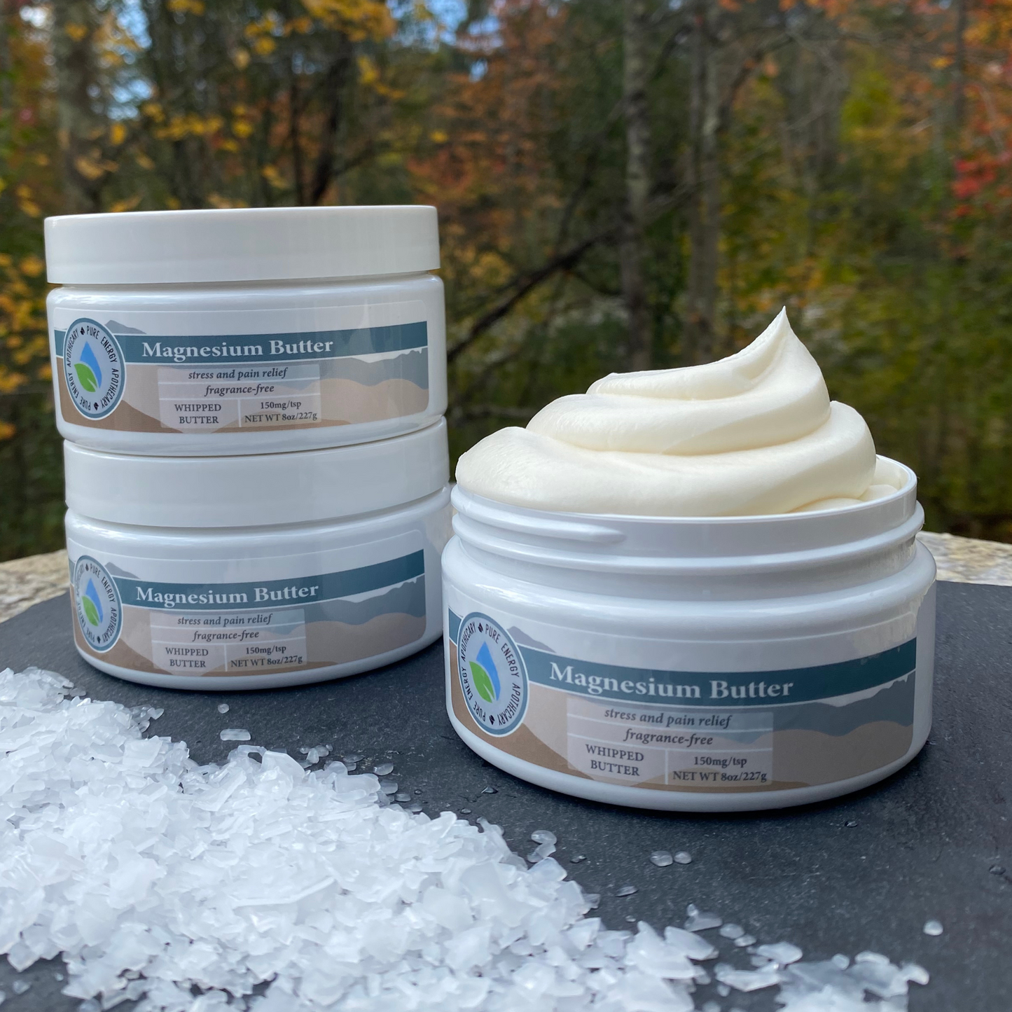 Magnesium Whipped Butter 8oz (Pure & Natural, Unscented) by Pure Energy Apothecary