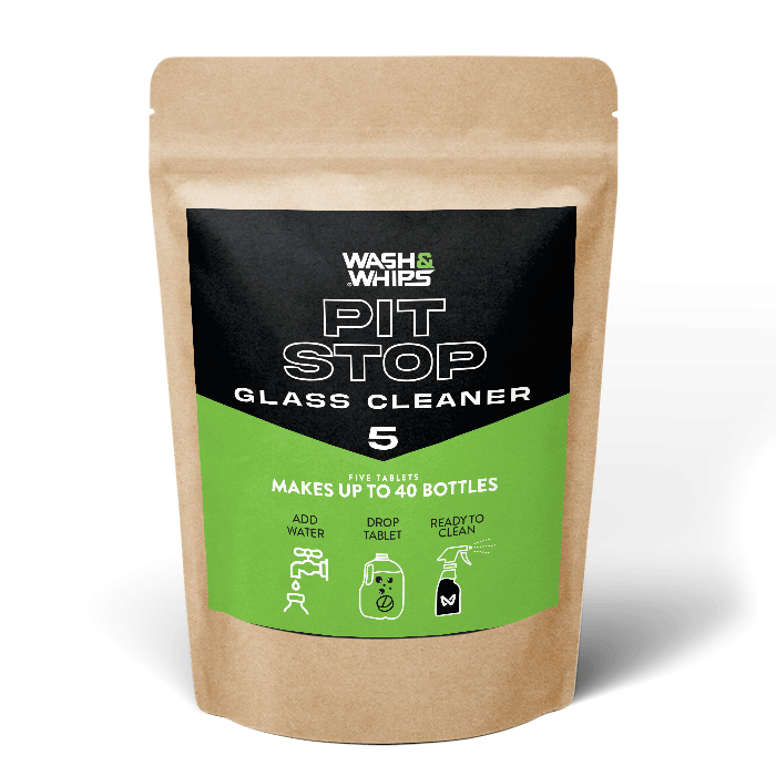 WASH&WHIPS Pit Stop Glass Cleaner / All Surface Cleaner Refill Tablets (Makes 5 Gallons)