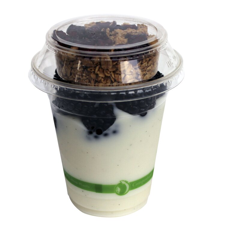 Planet+ Compostable PLA Clear Yogurt cup Lid