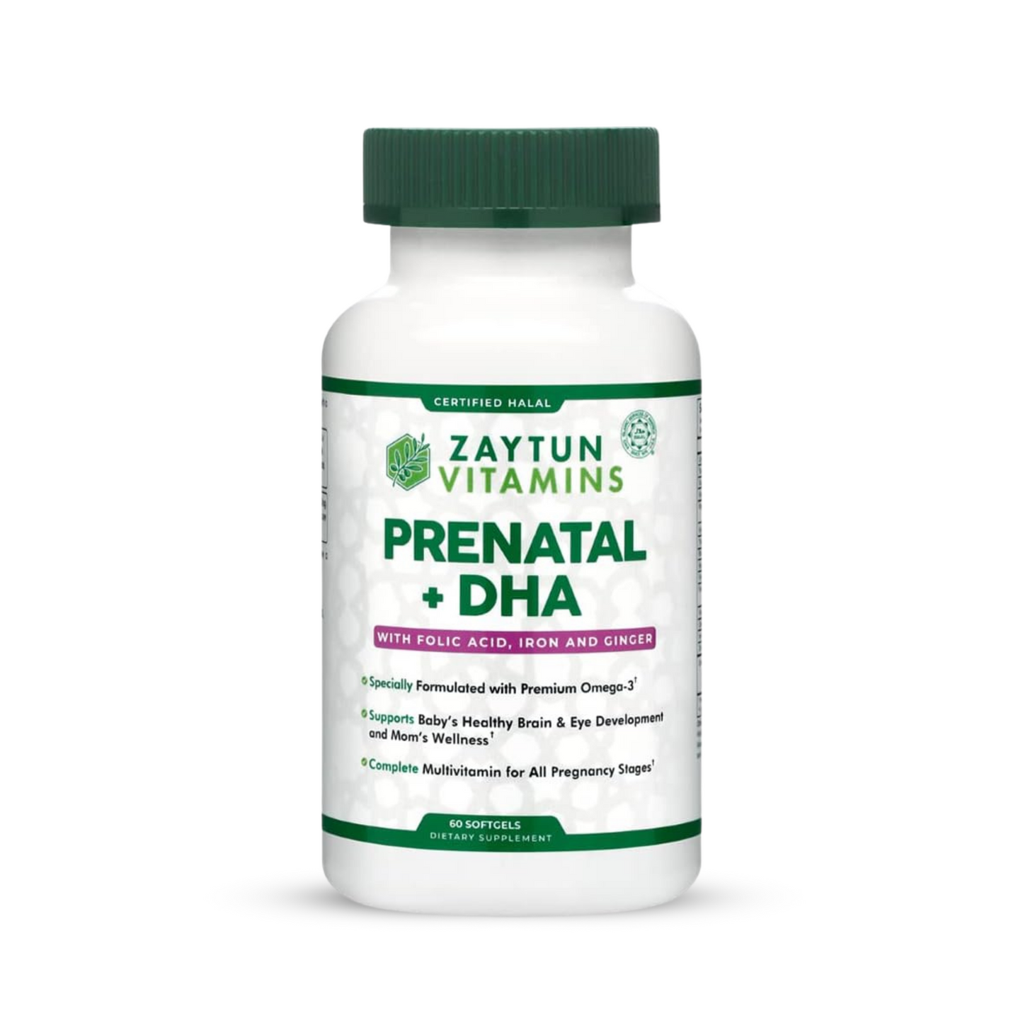 Halal Prenatal Vitamins + DHA & Ginger